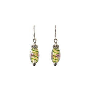 Indio Jewelry Yellow and Pink Murano Glass Earrings Item#304